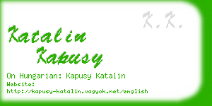 katalin kapusy business card